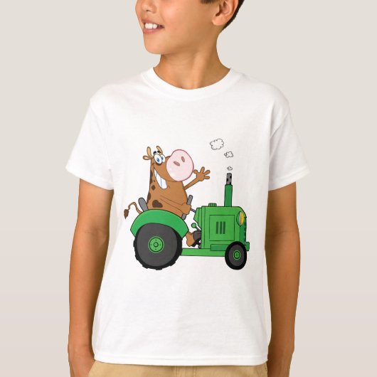 Kuh, die einen Traktor fährt T-Shirt (Vorderseite)
