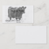 Kuh, die Geschäfts-Karten zeichnet Visitenkarte (Vorne/Hinten)