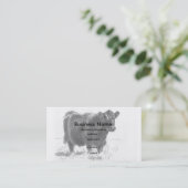 Kuh, die Geschäfts-Karten zeichnet Visitenkarte (Stehend Vorderseite)