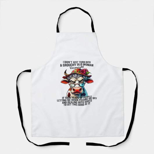 Kuh, die ich nicht einfach in eine grouschige, alt schürze (Vorderseite)