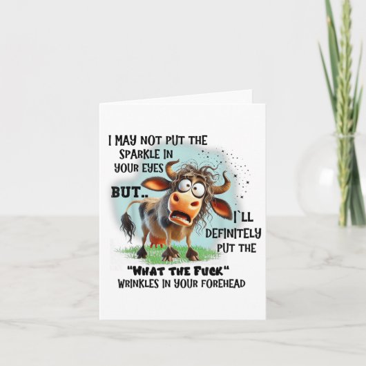 Kuh, die ich nicht in die Augen legen kann, aber i Karte (Vorderseite)