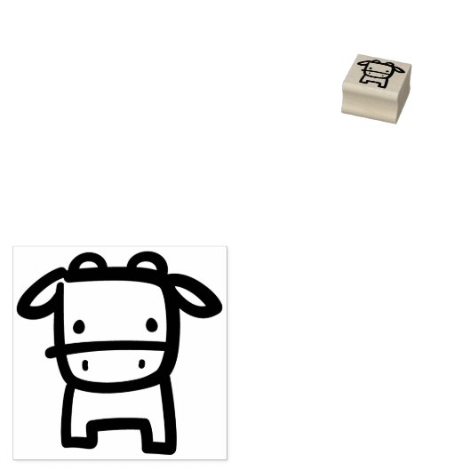 Kuh Doodle Gummi Briefmarke Gummistempel (Stempel)