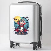 Kuh Dracula Rises Aufkleber (Koffer)