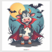Kuh Dracula Rises Aufkleber (Blatt)
