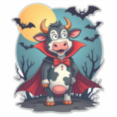 Kuh Dracula Rises Aufkleber (Vorderseite)