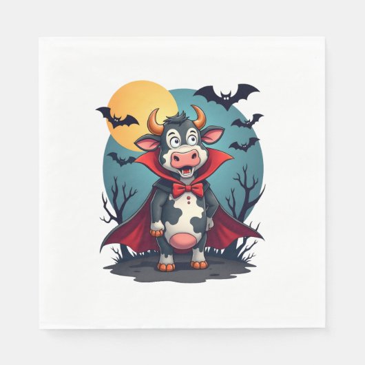 Kuh Dracula Rises Serviette (Vorderseite)