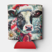 Kuh Dreaming der wärmeren Zeiten Aquamarin Rote Fl Dosenkühler (Rückseite)