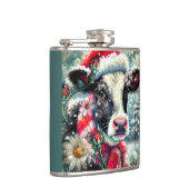 Kuh Dreaming der wärmeren Zeiten Aquamarin Rote Fl Flachmann (Rechts)