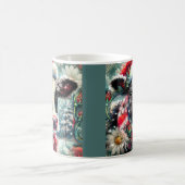 Kuh Dreaming der wärmeren Zeiten Aquamarin Rote Fl Kaffeetasse (Mittel)