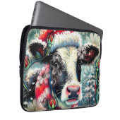 Kuh Dreaming der wärmeren Zeiten Aquamarin Rote Fl Laptopschutzhülle (Vorne Rechts)