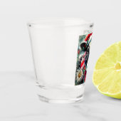 Kuh Dreaming der wärmeren Zeiten Aquamarin Rote Fl Schnapsglas (Links)