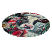 Kuh Dreaming der wärmeren Zeiten Aquamarin Rote Fl Schneidebrett (Ecke)