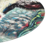 Kuh Dreaming der wärmeren Zeiten Aquamarin Rote Fl Schneidebrett (Ecke)