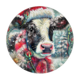 Kuh Dreaming der wärmeren Zeiten Aquamarin Rote Fl Schneidebrett