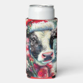 Kuh Dreaming der wärmeren Zeiten Aquamarin Rote Fl Selters Dosenkühler (Seltzer Vorderseite)