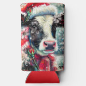 Kuh Dreaming der wärmeren Zeiten Aquamarin Rote Fl Selters Dosenkühler (Rückseite)