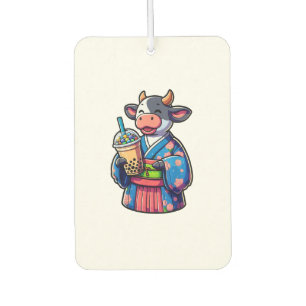 Kuh Drink Bubble Tee Japanischer Kimono _2 Autolufterfrischer