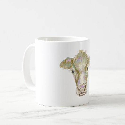 Kuh-Druck auf Tasse (Vorderseite Links)