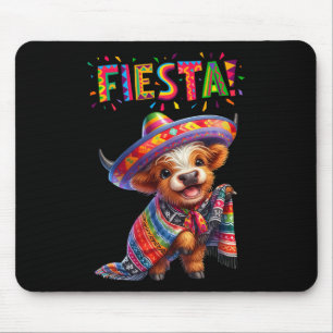 Kuh-Druck Cinco De Mayo Kuh Mexikanische Fiesta-Pa Mousepad