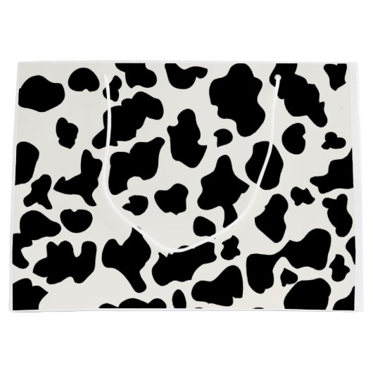 Kuh-Druck Große Geschenktüte (Vorderseite)