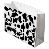 Kuh-Druck Große Geschenktüte (Rückseite Schrägansicht)