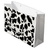 Kuh-Druck Große Geschenktüte (Vorderseite Schrägansicht)