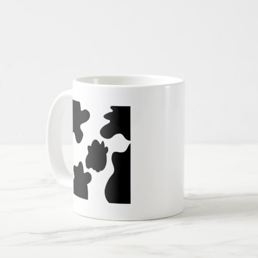 Kuh-Druck Kaffeetasse (Vorderseite Links)