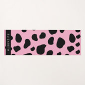 Kuh-Druck, Kuh-Spots, rosa Kuh, Ihr Name Yogamatte (Vorderseite (Horizontal))