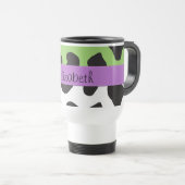 Kuh-Druck, Kuhmuster, Kuh-Spots, Ihr Name Reisebecher (VorderseiteRechts)