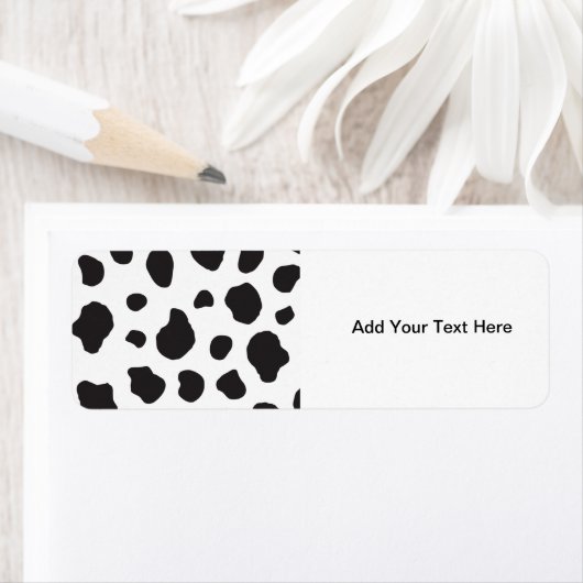 Kuh-Druck, Kuhmuster, Kuh-Spots, schwarz-weiß (Insitu)
