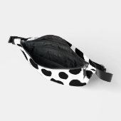 Kuh-Druck, Kuhmuster, Kuh-Spots, schwarz-weiß Bauchtasche (Offen)