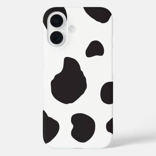 Kuh-Druck, Kuhmuster, Kuh-Spots, schwarz-weiß Case-Mate iPhone Hülle (Rückseite)