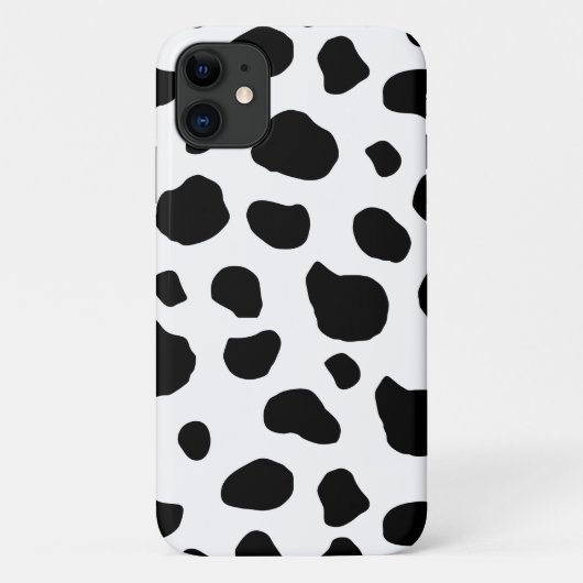 Kuh-Druck, Kuhmuster, Kuh-Spots, schwarz-weiß Case-Mate iPhone Hülle (Rückseite)
