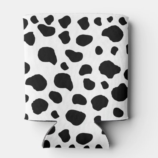 Kuh-Druck, Kuhmuster, Kuh-Spots, schwarz-weiß Dosenkühler (Rückseite)