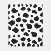 Kuh-Druck, Kuhmuster, Kuh-Spots, schwarz-weiß Fleecedecke (Vorderseite)