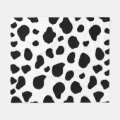 Kuh-Druck, Kuhmuster, Kuh-Spots, schwarz-weiß Fleecedecke (Vorderseite (Horizontal))