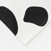 Kuh-Druck, Kuhmuster, Kuh-Spots, schwarz-weiß Fleecedecke (Ecke)