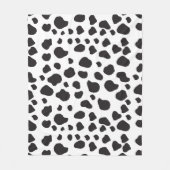 Kuh-Druck, Kuhmuster, Kuh-Spots, schwarz-weiß Fleecedecke (Vorderseite)