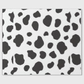 Kuh-Druck, Kuhmuster, Kuh-Spots, schwarz-weiß Geschenkpapier (Flach)