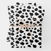 Kuh-Druck, Kuhmuster, Kuh-Spots, schwarz-weiß Geschenkpapier Set (Beispiel)