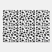 Kuh-Druck, Kuhmuster, Kuh-Spots, schwarz-weiß Geschenkpapier Set (Vorderseite 3)