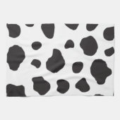 Kuh-Druck, Kuhmuster, Kuh-Spots, schwarz-weiß Geschirrtuch (Horizontal)