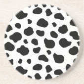 Kuh-Druck, Kuhmuster, Kuh-Spots, schwarz-weiß Getränkeuntersetzer (Vorne)