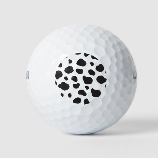 Kuh-Druck, Kuhmuster, Kuh-Spots, schwarz-weiß Golfball (Vorderseite)