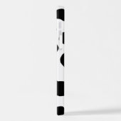 Kuh-Druck, Kuhmuster, Kuh-Spots, schwarz-weiß iPhone Hülle (Linke Seite)