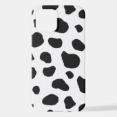 Kuh-Druck, Kuhmuster, Kuh-Spots, schwarz-weiß iPhone Hülle (Rückseite)