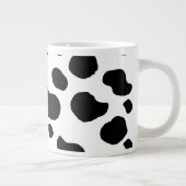 Kuh-Druck, Kuhmuster, Kuh-Spots, schwarz-weiß Jumbo-Tasse (Rechts)