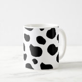 Kuh-Druck, Kuhmuster, Kuh-Spots, schwarz-weiß Kaffeetasse (VorderseiteRechts)