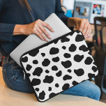 Kuh-Druck, Kuhmuster, Kuh-Spots, schwarz-weiß Laptopschutzhülle<br><div class="desc">Elegantes,  stilvolles und raffiniertes Kuhmuster in Schwarz-Weiß-Farbe. Modernes und trendiges Geschenk,  perfekt für den Liebhaber von Tierdrucken in Ihrem Leben.</div>