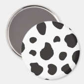 Kuh-Druck, Kuhmuster, Kuh-Spots, schwarz-weiß Magnet (Vorderseite/Rückseite)
